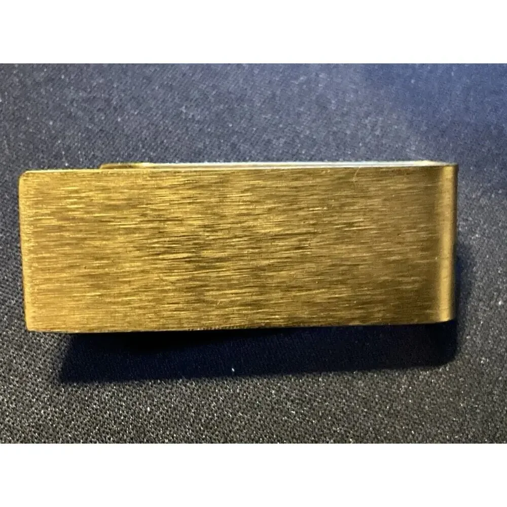 Gold Tone Demim Lapas Vintage Money Clip